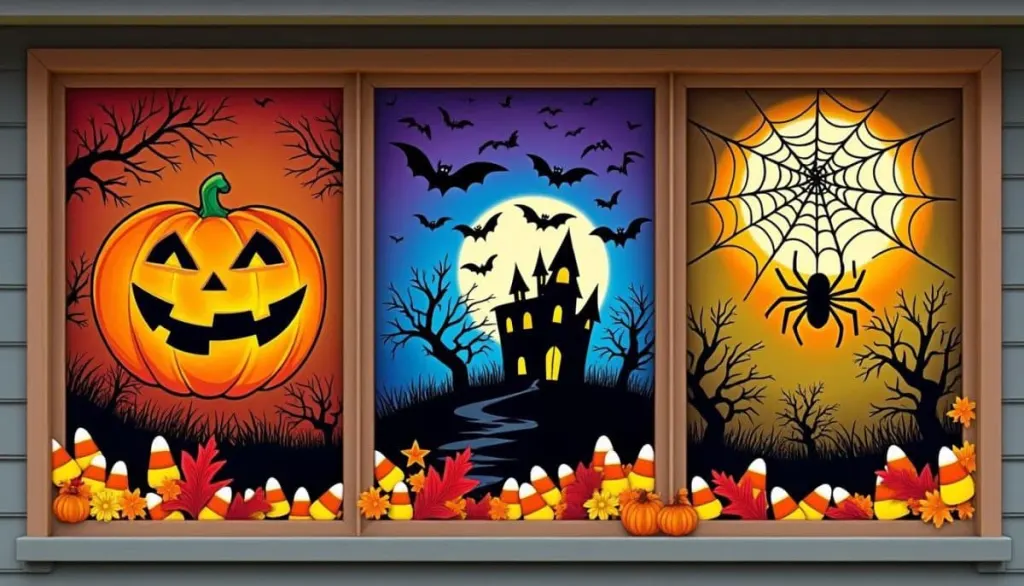🎃 3 Quick & Easy Halloween Window Painting Ideas in 10 Minutes 👻
