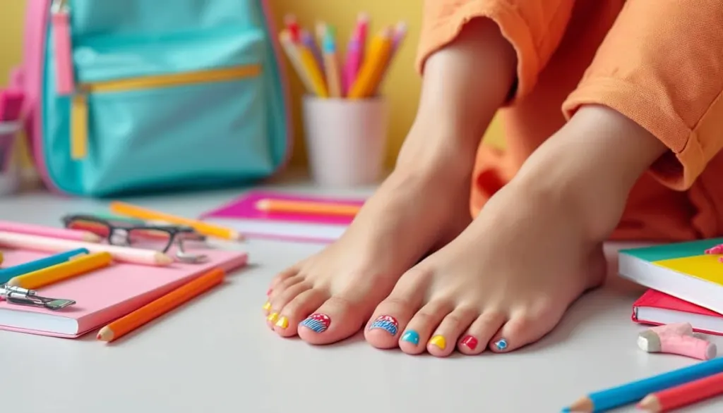 Step Into School: Trendy Back-to-School Pedicure Ideas 👣🎒