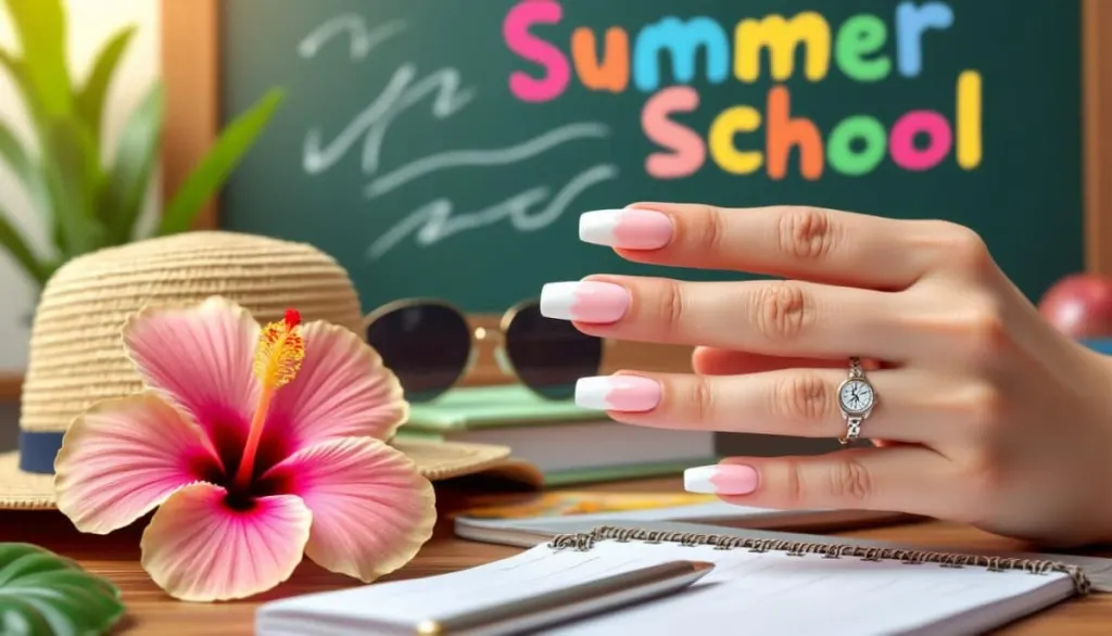 Summer-Ready French Tip Nails: Chic School-Inspired Designs 🌞🎨