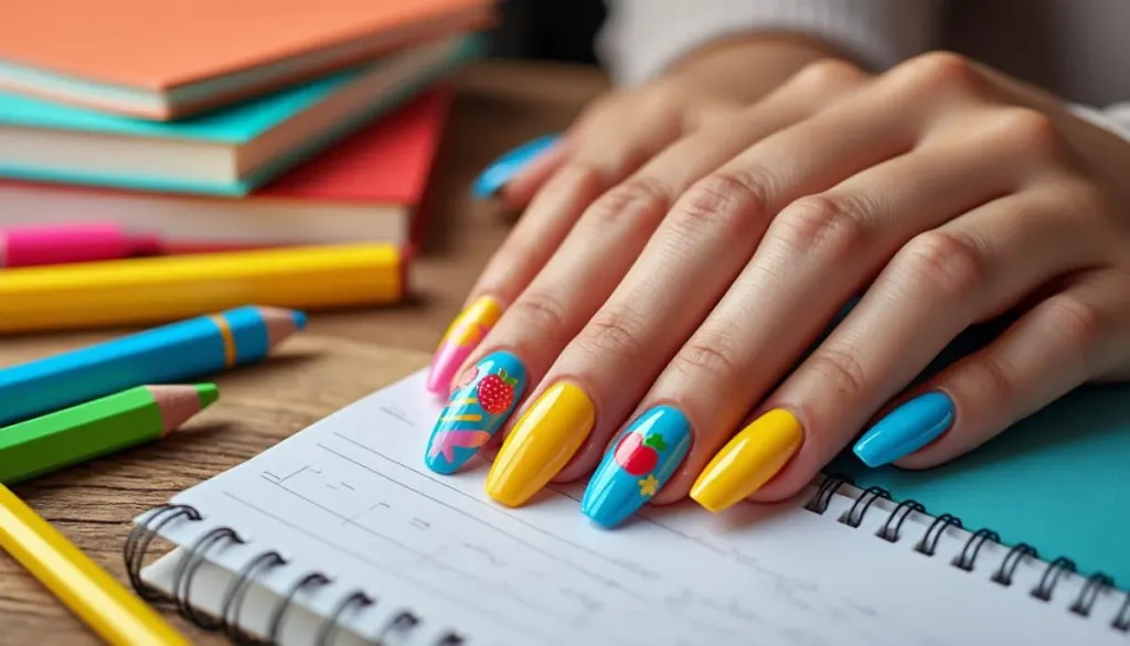A+ Long Back to School Nail Ideas 🎒💅