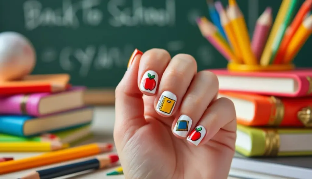 Back-to-School Nails for Teachers: ✏️📚 Creative Classroom-Inspired Nail Art!