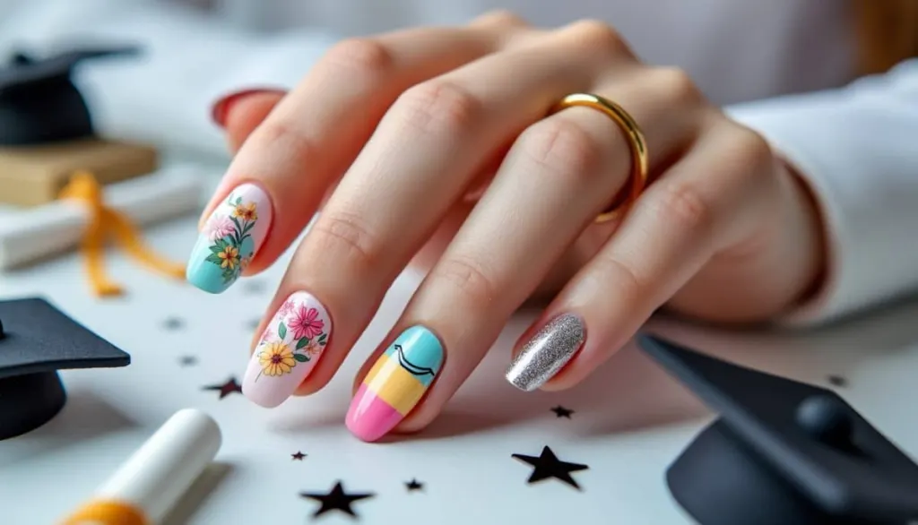 Classy Caps: Graduation Nail Designs for Teachers 🎓💅