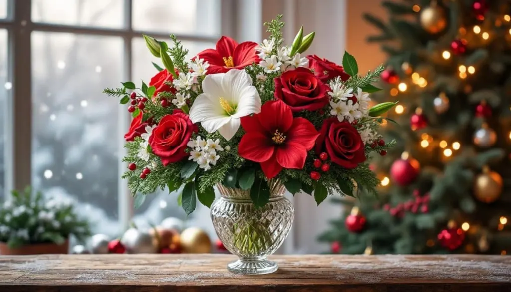 Festive Blooms 🌺🌿: Christmas Flower Arrangements Beyond Poinsettias