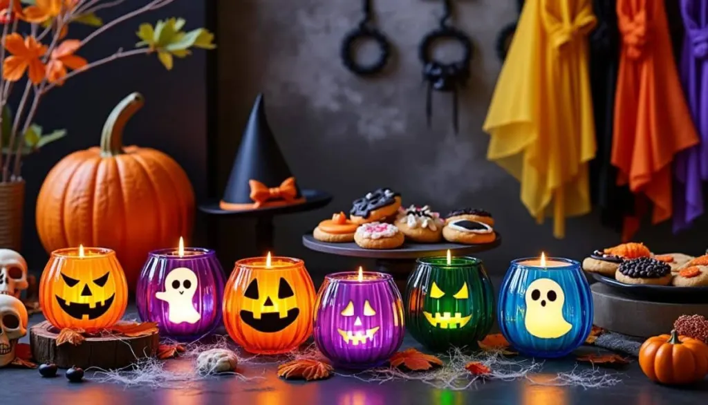 Spooky Glow: DIY Colored Glass Halloween Votives 🕯️🎃