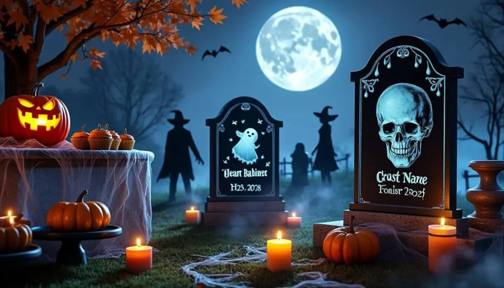 Spook Up Your Yard: Customizable Halloween Tombstones Engraving 🪦🎃