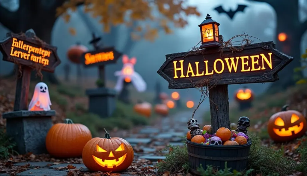 Spooky Ways: Creative Halloween Cemetery Sign Posts 👻🏴☠️