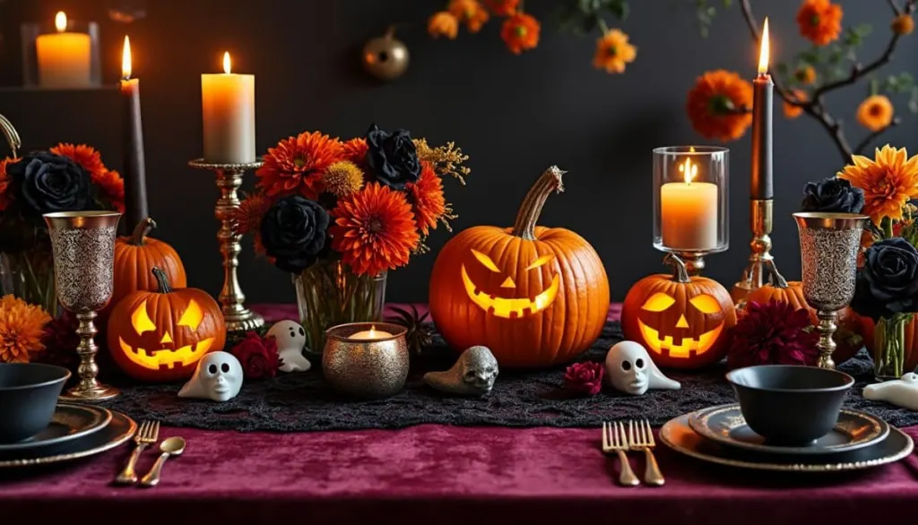 Chic Halloween Tablecloths & Runners: Spook Up Your Decor 👻🕸️