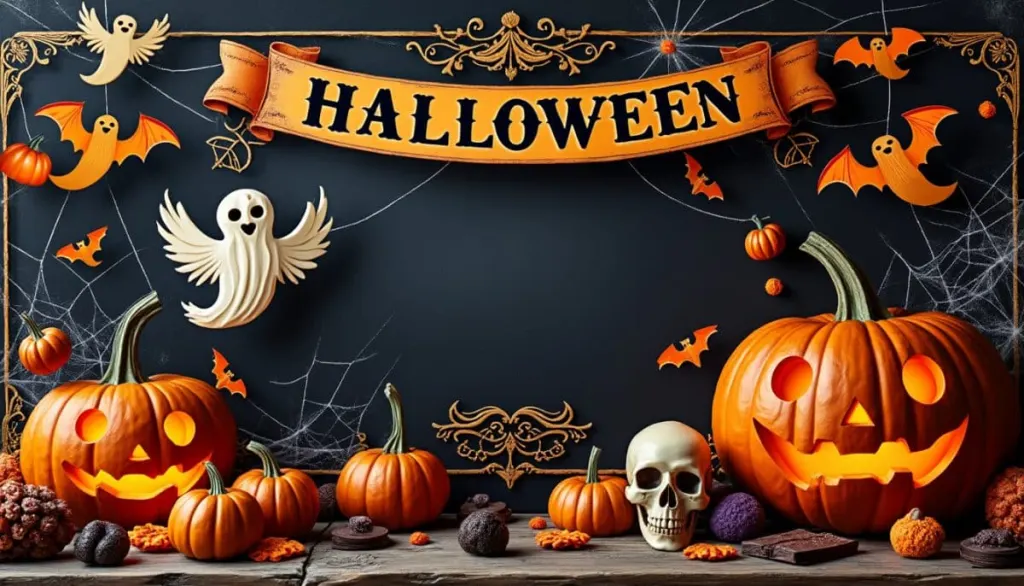 Vintage Typography Halloween Banners & Garlands 🎃🕸️