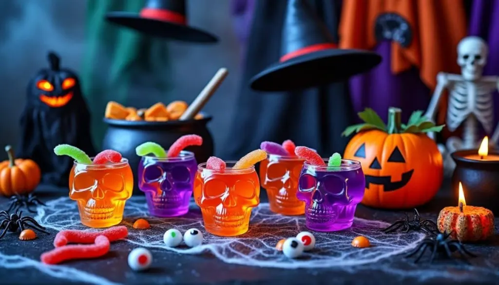 Spooky Halloween Jello Vodka Shots 🎃🕸️: Fun Party Presentation Ideas