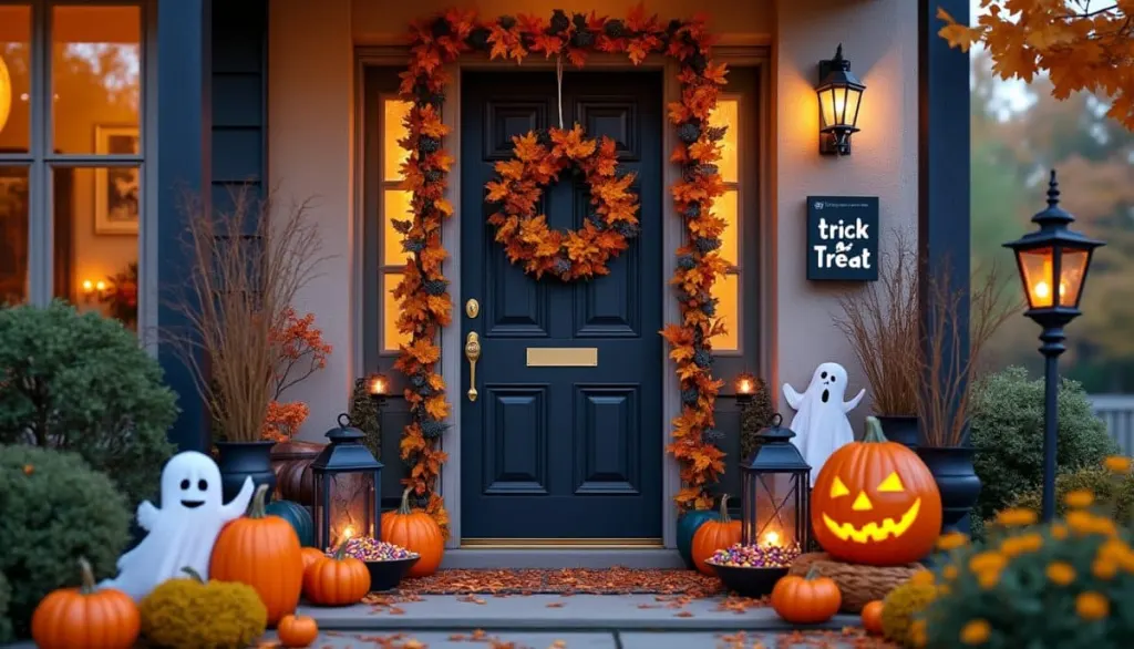 Spooky & Welcoming: Front Door Halloween Decor 🎃👻