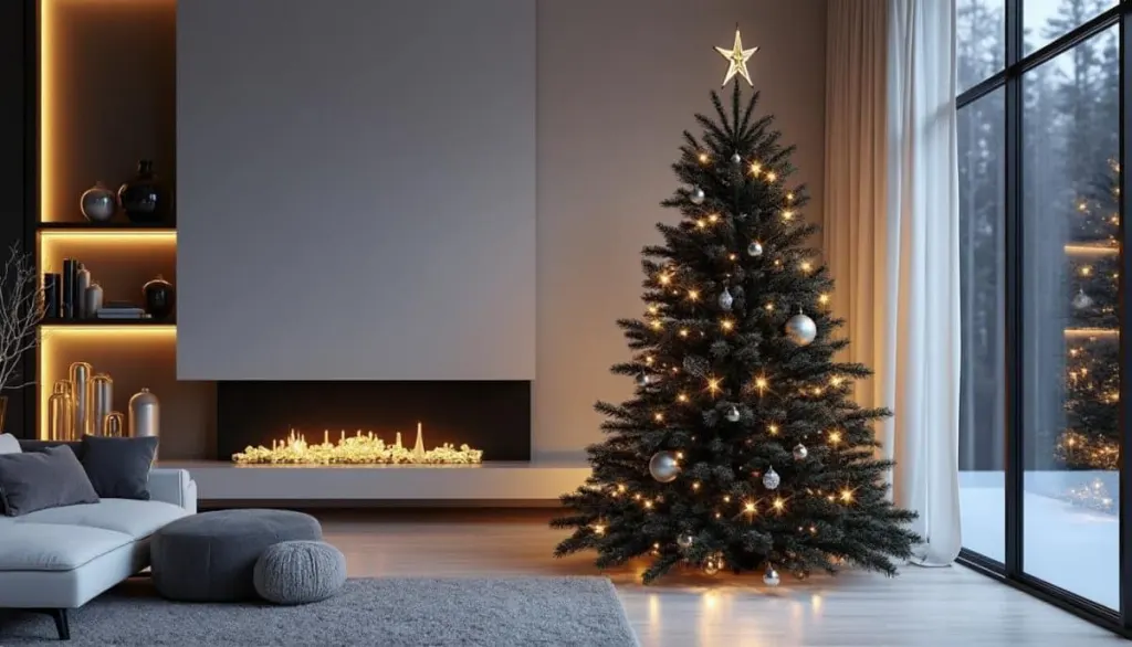 Black Christmas Tree 🎄: Bold & Modern Decor Ideas ✨