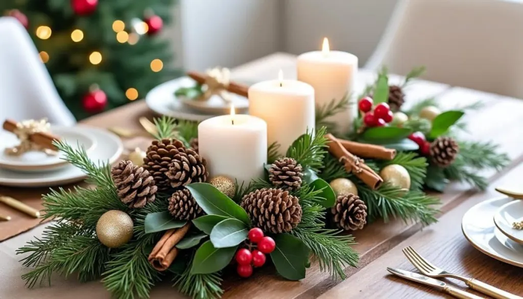 🎄 Quick & Festive: 5-Minute Christmas Table Centerpieces ✨