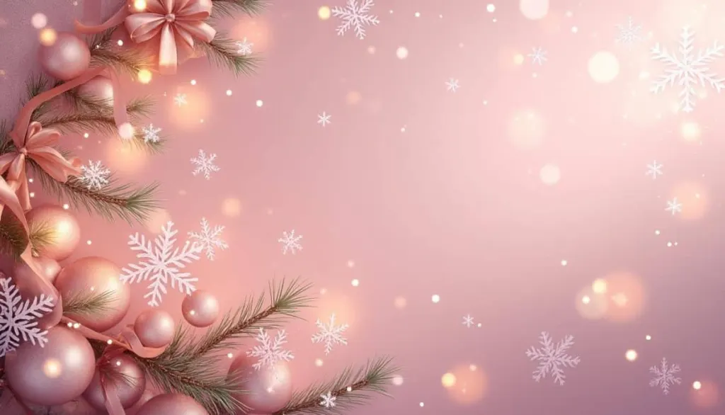 Blush Pink Christmas 🌸🎄: Pretty Holiday Wallpapers