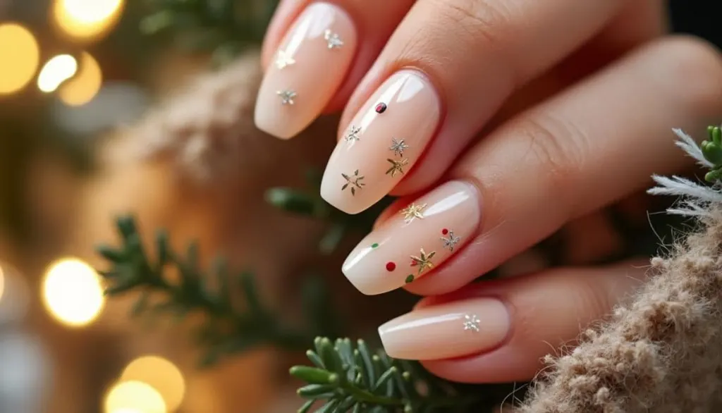 Subtle Christmas Nails 🎄✨: Minimalist Holiday Manicures