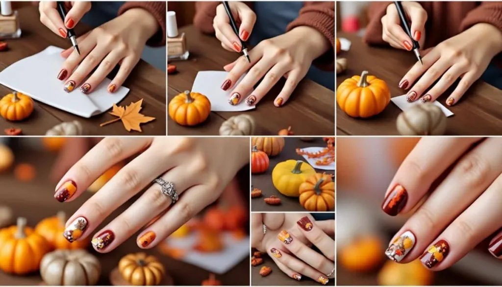 🍂 Thanksgiving Nail Art: Step-by-Step Guide with Pics 🎨