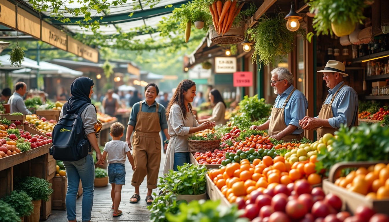 Explorer les marchés bio et locaux pour des achats écoresponsables