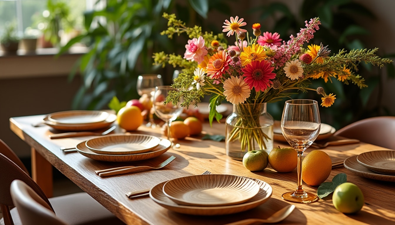Idées de décoration de table écoresponsables