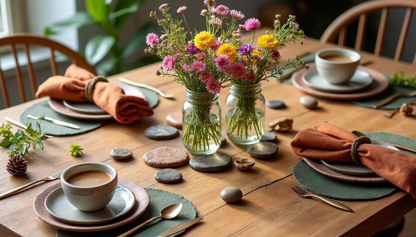 Bricolages à faire pour une déco de table écoresponsable