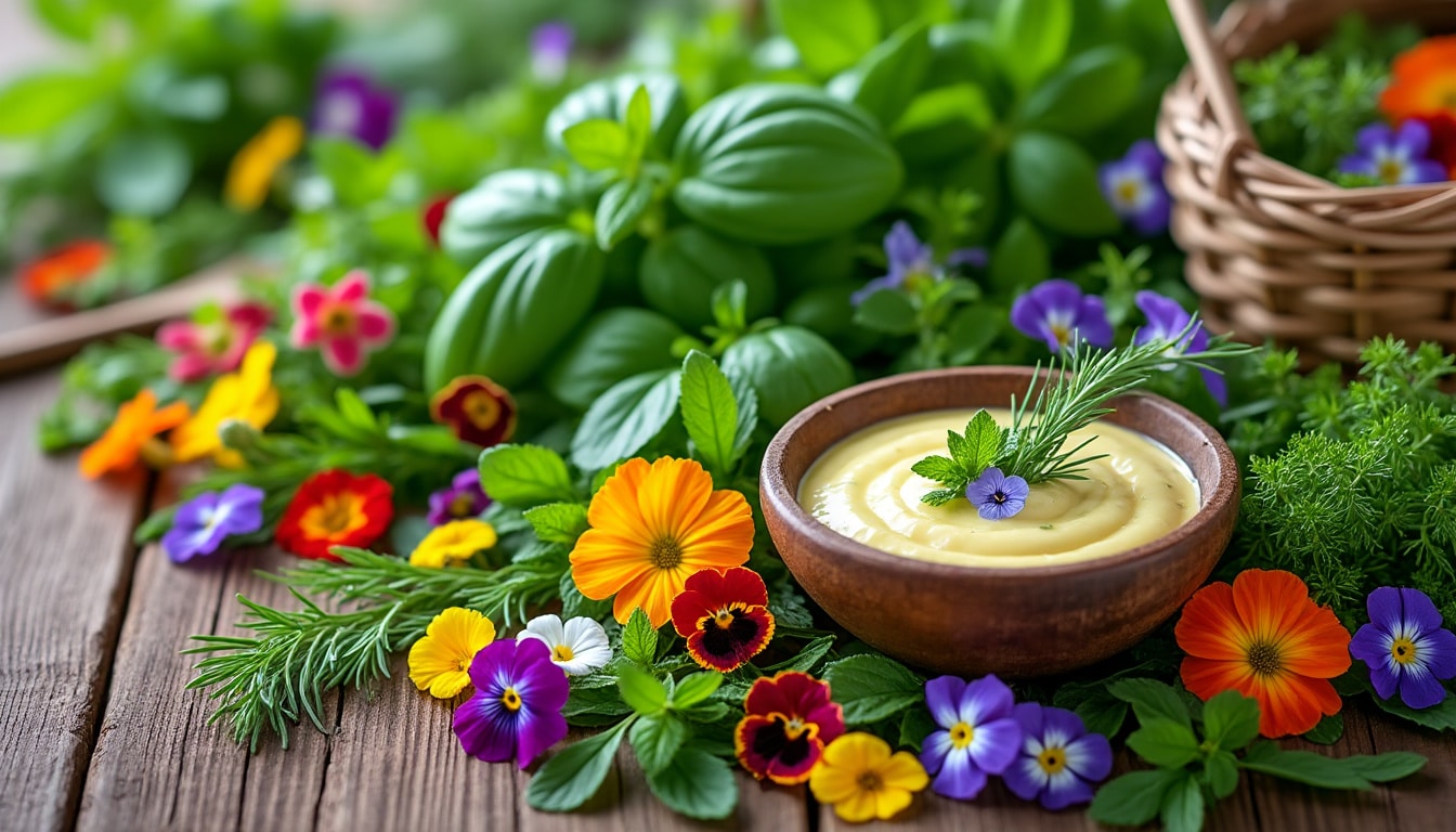 Des herbes et fleurs comestibles : un festin pour les yeux