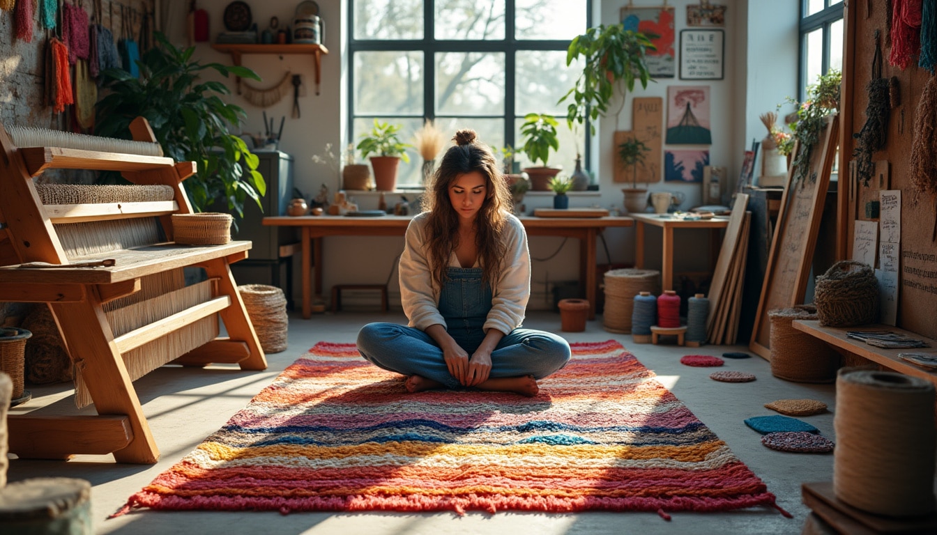 DIY : Fabrication de tapis en matériau recyclé