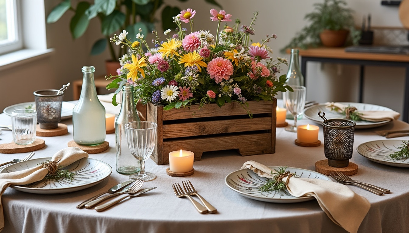 Le recyclage créatif pour embellir votre table