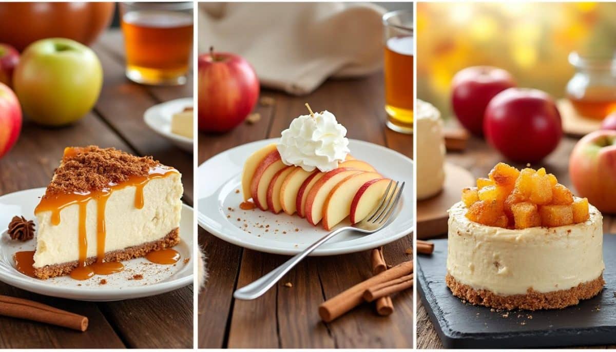 three delicious twists on apple cider cheesecake ππ°
