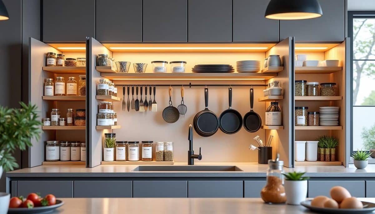 smart kitchen cabinet hacks for small spaces 🏠✨