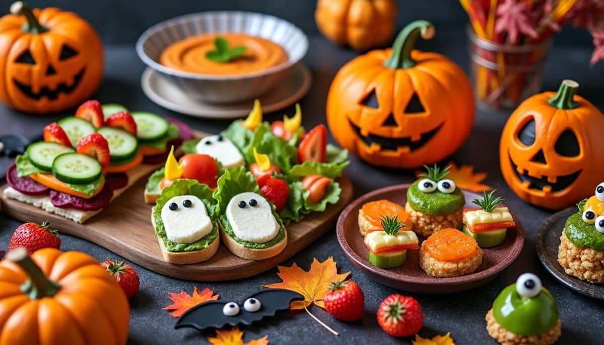 discover creative and fun halloween food ideas that will keep kids excited and entertained without focusing on candy. perfect for parties and spooky snack time!