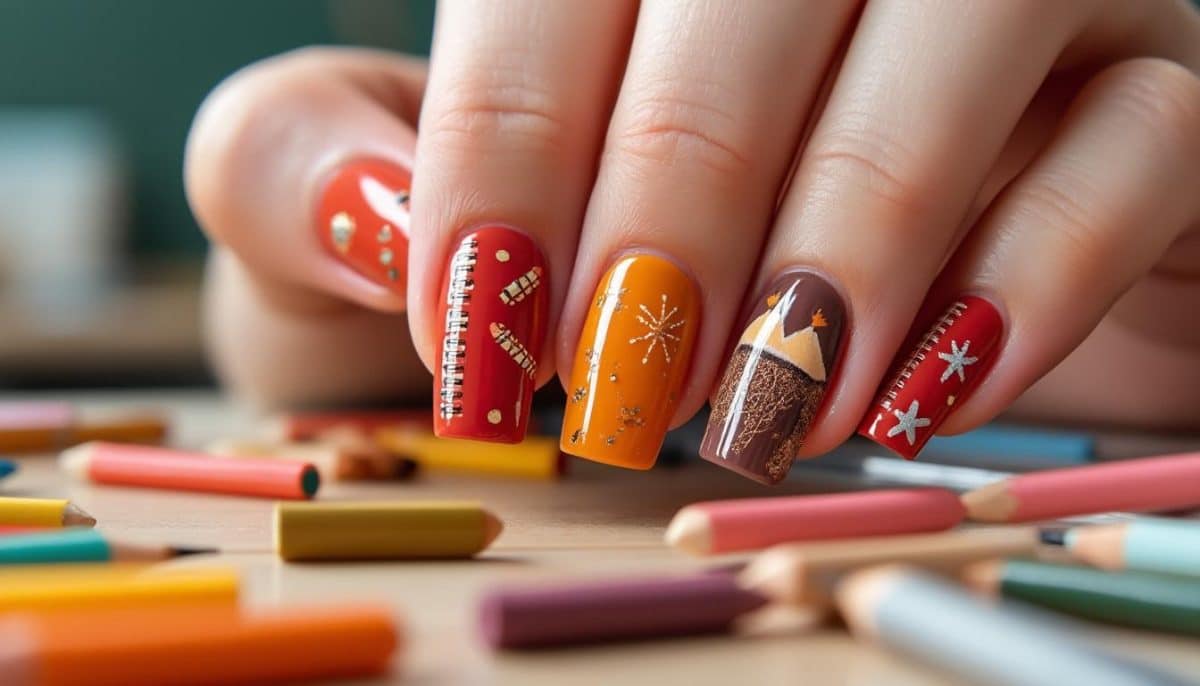 square back to school nails: the perfect shape for a sharp start ✏️💅