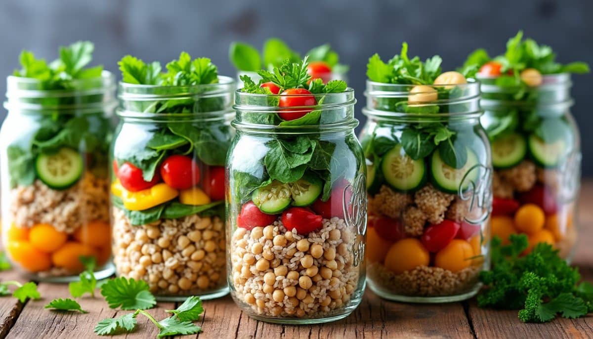 Fresh Gluten-Free Mason Jar Salads for Easy Meal Prep