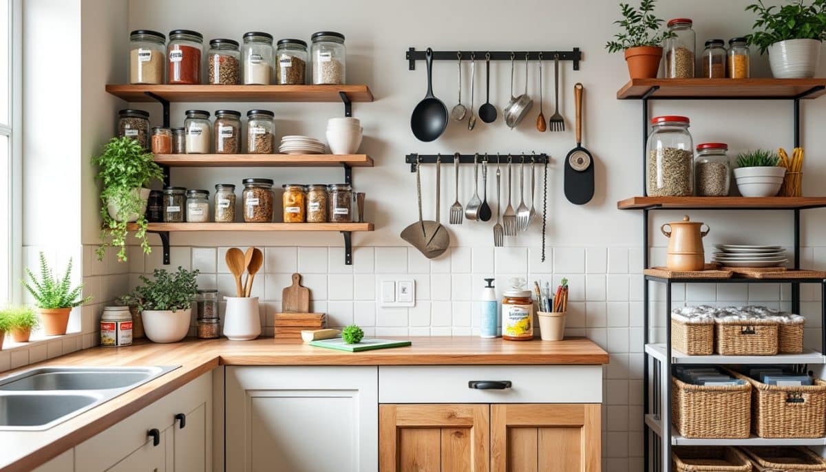 discover 8 easy and affordable kitchen storage ideas perfect for small budgets. maximize your space and keep your kitchen organized with these simple tips!