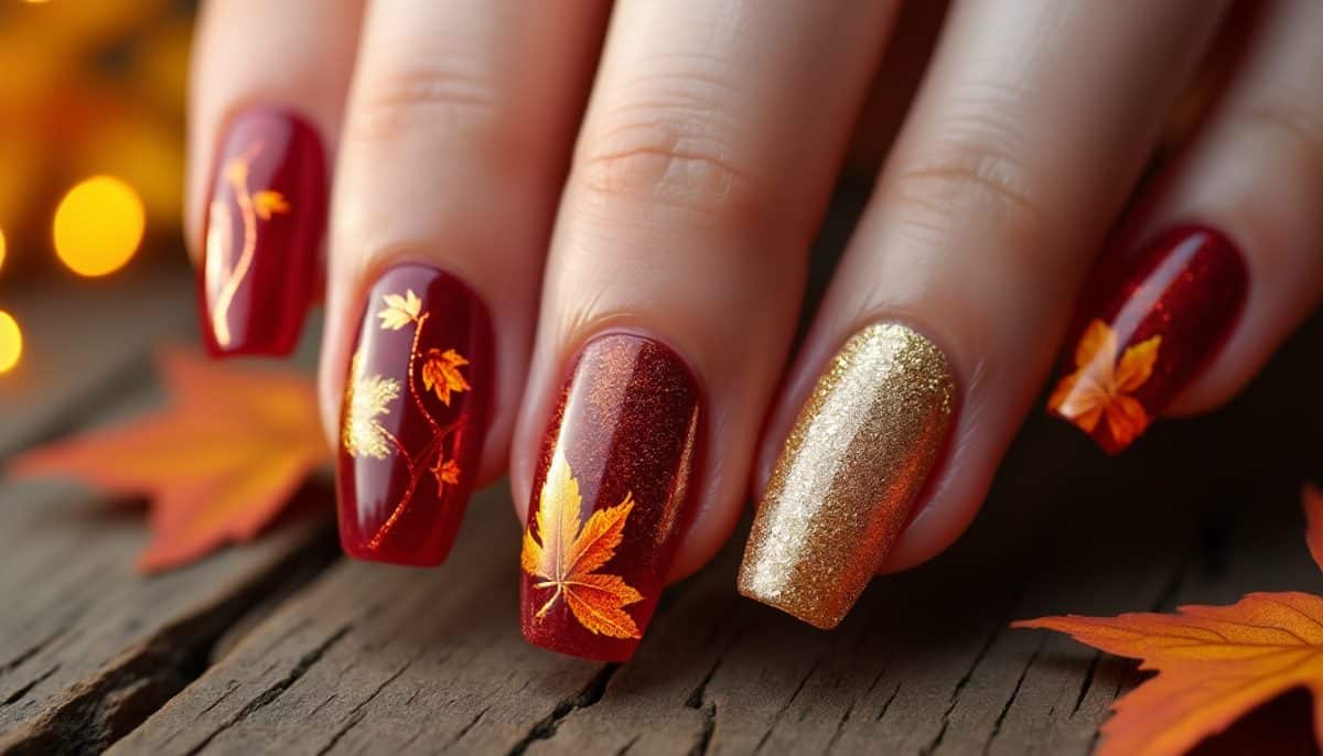 Fall in Love 🍁: 9 Chic Acrylic Nail Designs for Autumn Elegance