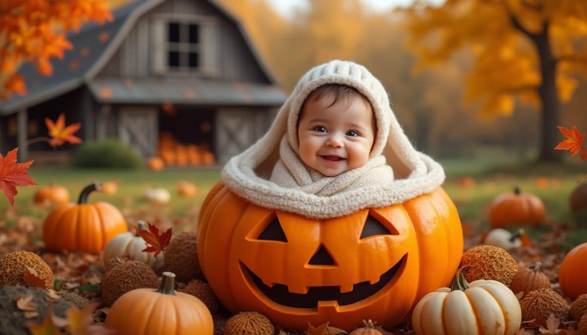 discover adorable baby in pumpkin photo session ideas that beautifully capture the magic of fall. perfect inspiration for unforgettable autumn memories and charming seasonal portraits.