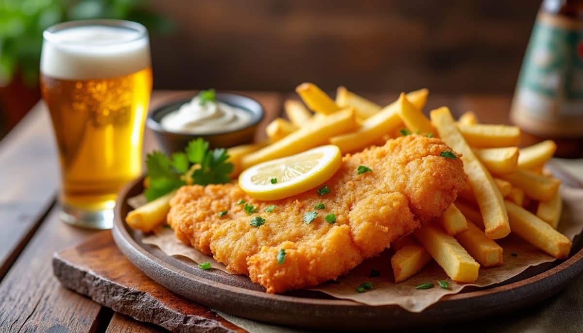 enjoy crispy perfection with our gluten-free fish and chips recipe. discover how to make this classic comfort food, light, crunchy, and completely gluten-free for everyone to savor!