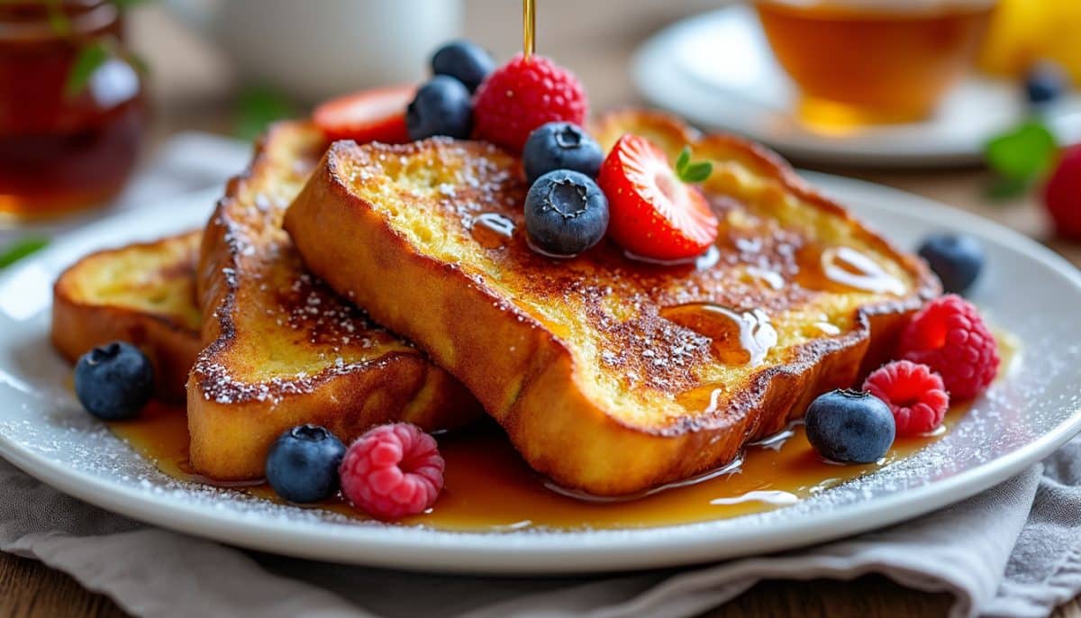 discover the perfect gluten-free french toast—crispy on the outside, custardy on the inside. easy recipe for a delicious breakfast everyone will love!