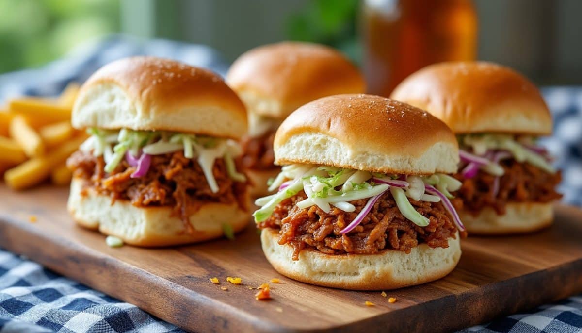 enjoy tender gluten-free pulled pork sliders with soft, fluffy buns—perfect for parties, picnics, and weeknight dinners. a delicious, celiac-friendly twist on a classic favorite!