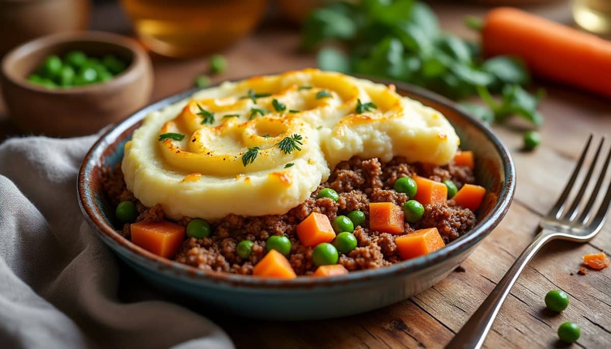 discover the delicious flavors of a classic shepherd's pie made gluten-free. this hearty, comforting meal features savory meat, tender vegetables, and a creamy mashed potato topping—perfect for family dinners and anyone eating gluten-free.