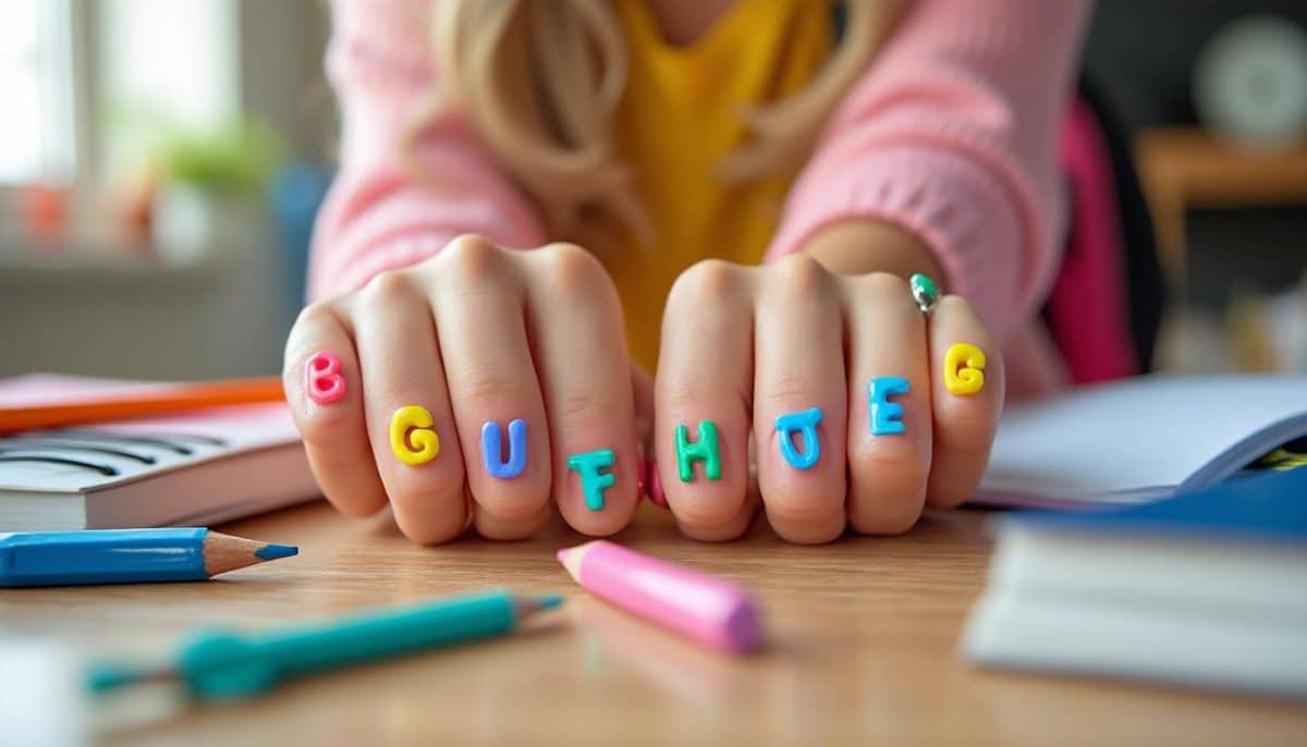 Back-to-School Nail Art: Personalize with Fun Letter Designs 🎨💅