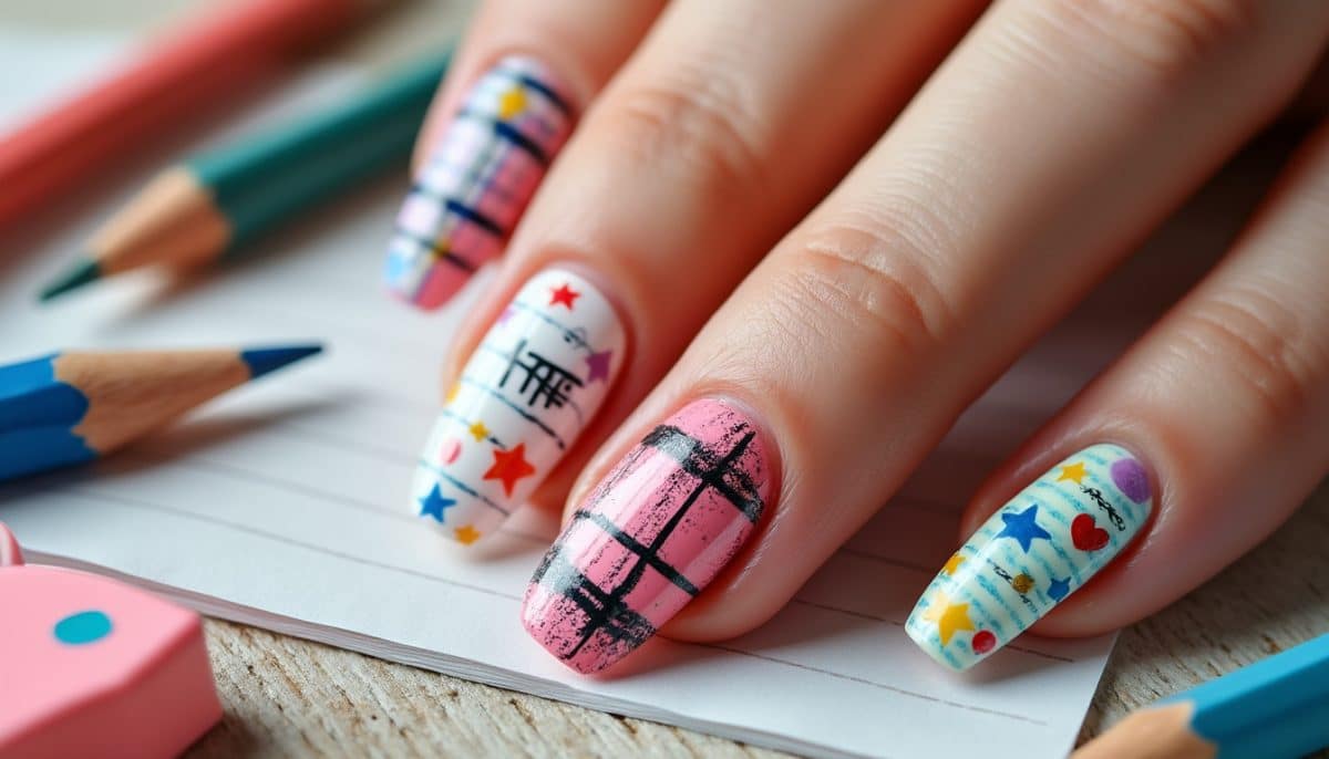 Back-to-School Notebook Nails 📓✏️: Creative Designs to Ace Your Look