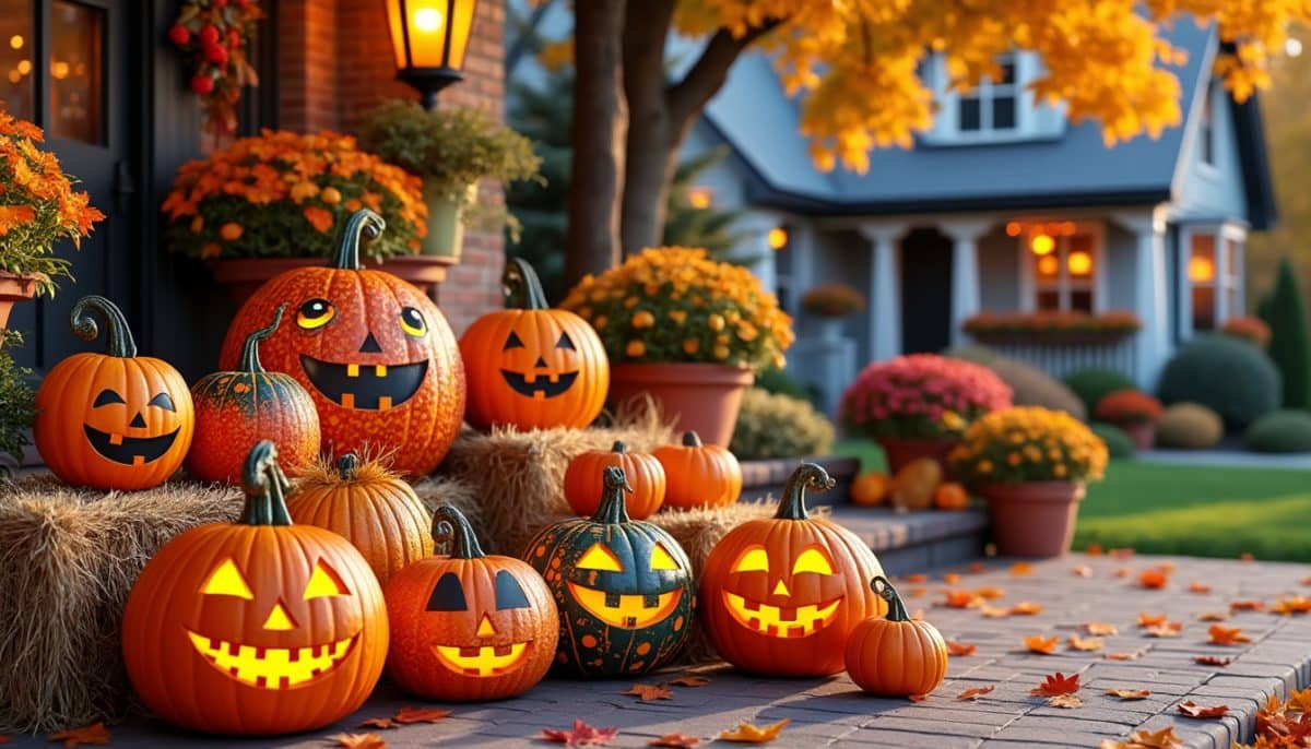 discover creative pumpkin painting ideas that will transform your porch into the neighborhood favorite this fall. find inspiration for fun, easy, and eye-catching designs perfect for any skill level!
