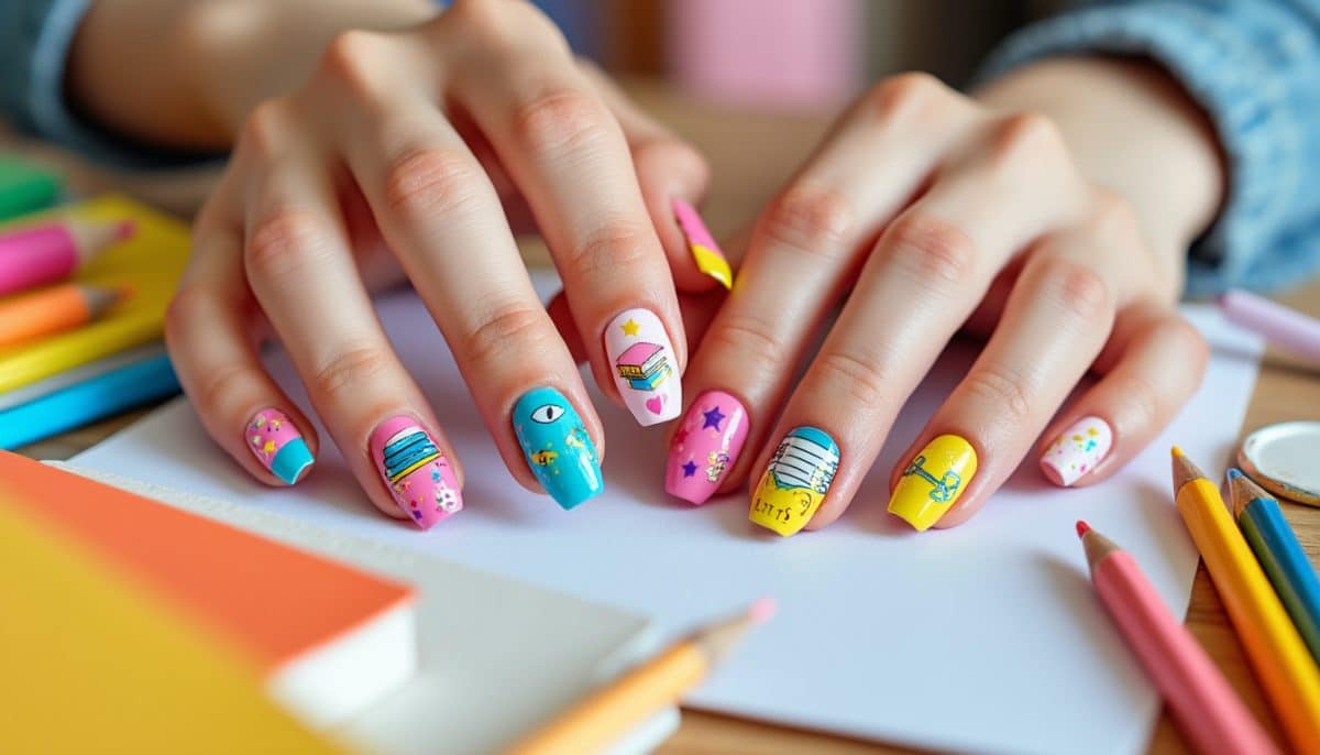 Classroom Chic: Fun Acrylic Nail Designs for School ✏️💅