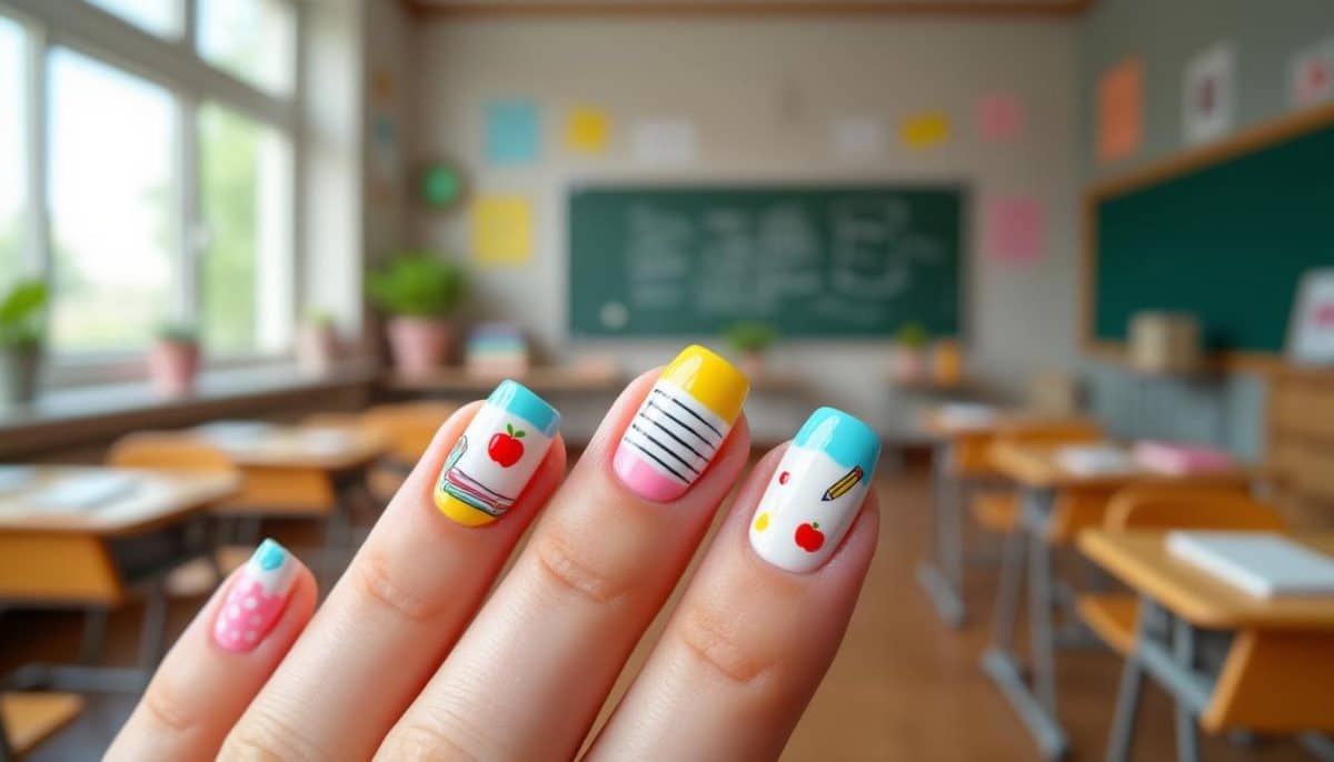 Cute Short Nails for Back to School ✏️💅