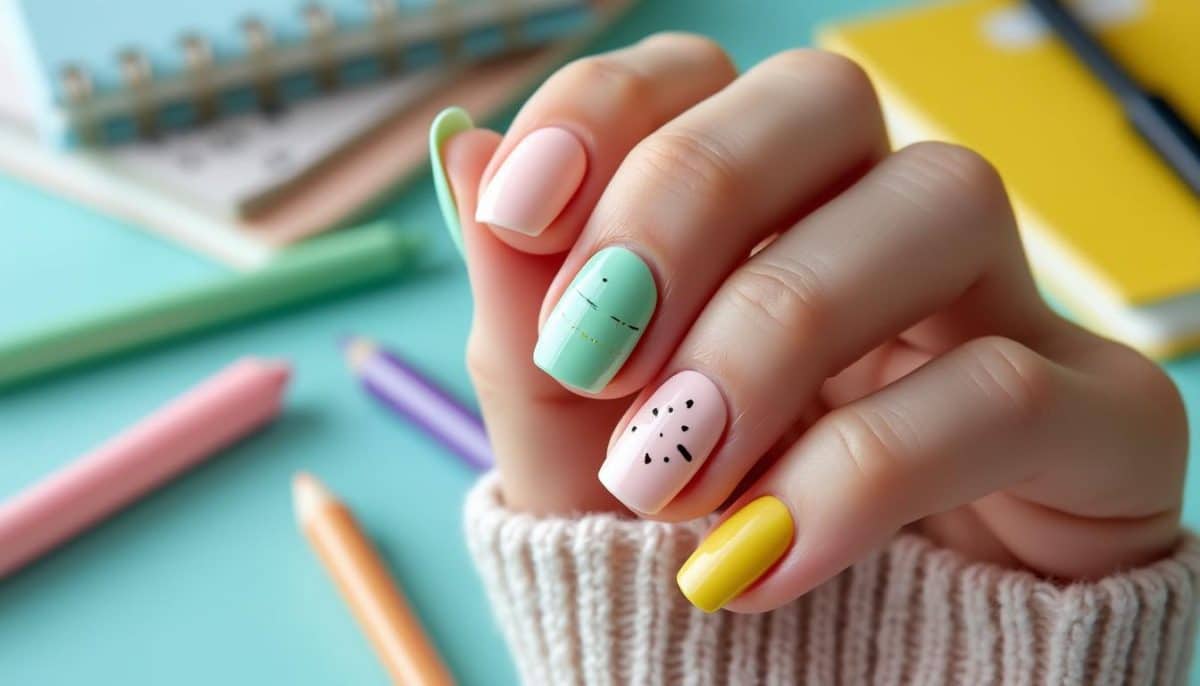 Quick & Cute Back to School Nails for Busy Students ✏️💅