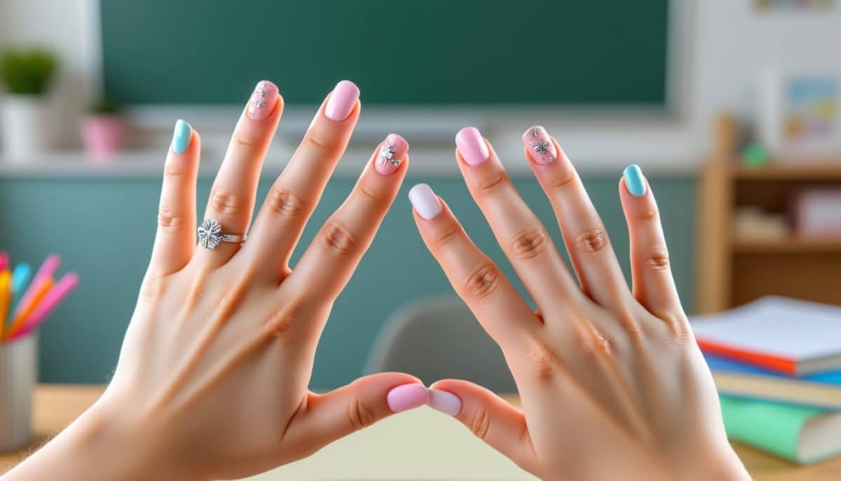 Back-to-School Nail Ideas ✏️🎨: Cute & Simple Designs for Short Nails