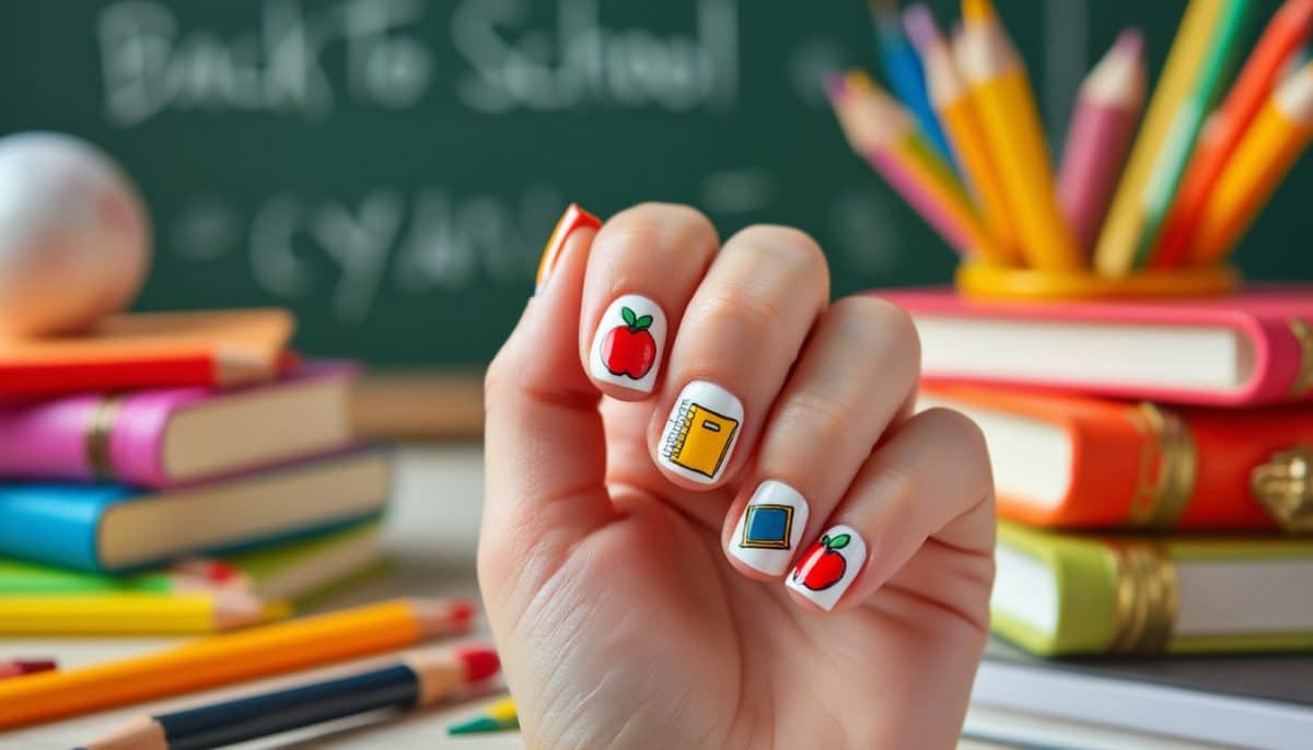 Back-to-School Nails for Teachers: ✏️📚 Creative Classroom-Inspired Nail Art!