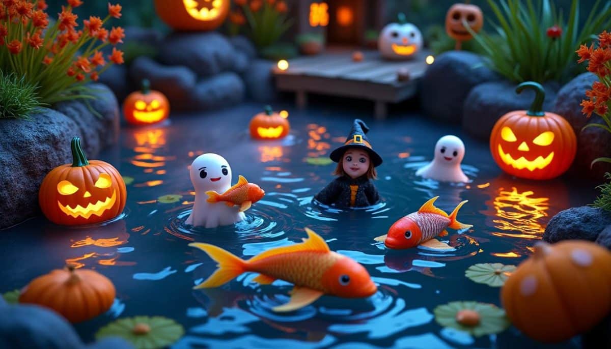 Spooky Splash: Creative Aquatic Halloween Pond Decorations 🎃🌊