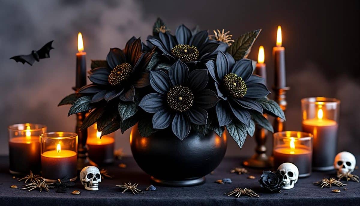 Spooky Chic: Artificial Black Roses & Dahlias for a Bewitching Halloween 🖤🌹