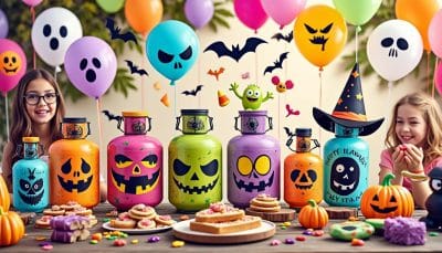 shop our disposable helium halloween tanks, perfect for inflating balloons and making your party decorations stand out. easy to use, lightweight, and convenient for any spooky celebration.