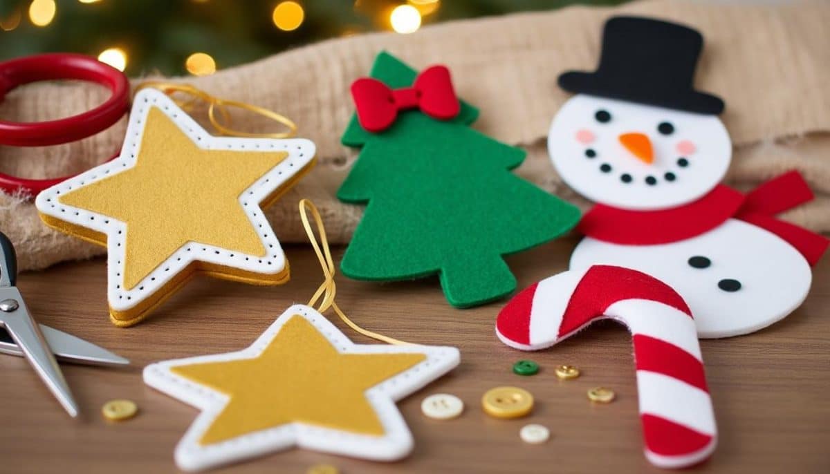 Crafty Christmas 🎄: 4 Easy Felt Ornament DIYs for Beginners
