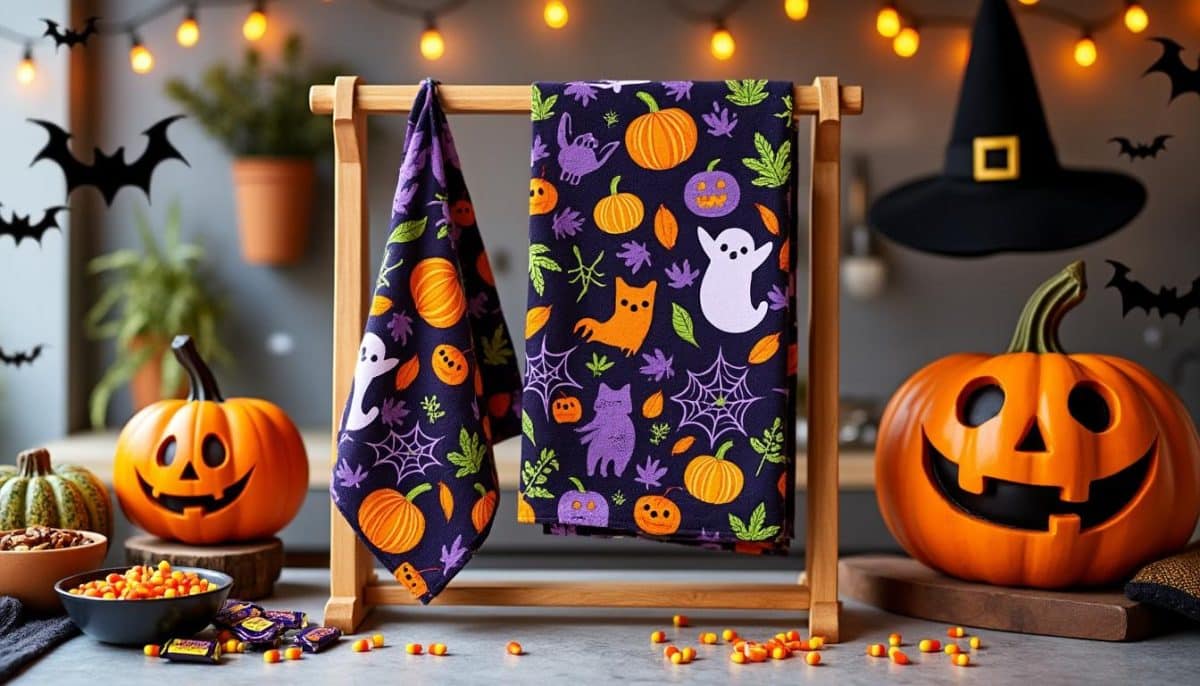 Spooky Chic: Festive Halloween Kitchen Towels 👻🎃